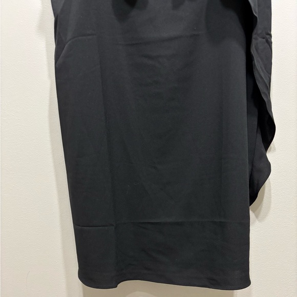 Naked Zebra Semi Formal Ruffle Tank Relaxed Fit Mini Dress Black - Picture 3 of 10